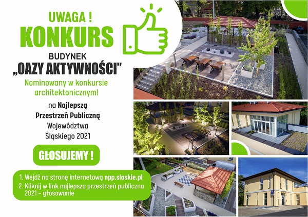 Plakat informujący o konkursie architektonicznym